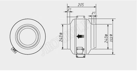 Канальный вентилятор Vent NK 250 Канальный вентилятор Vent NK 250